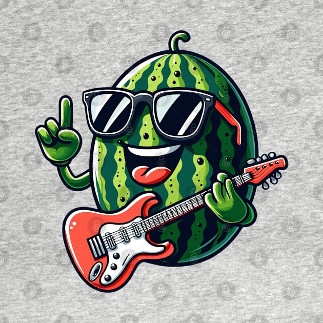 Melon Playing Guitar by Graceful Designs